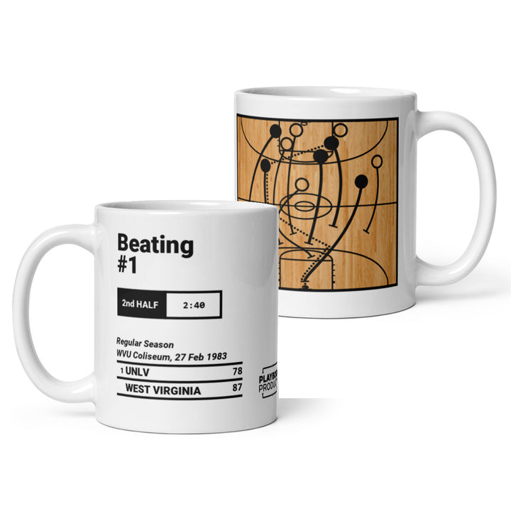Greatest West Virginia Basketball Plays Mug: Beating #1 (1983)