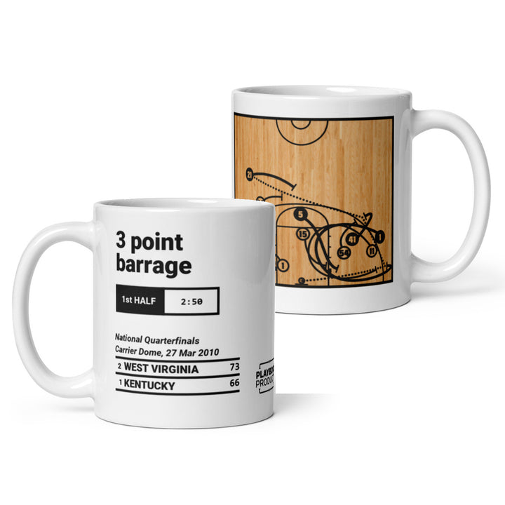Greatest West Virginia Basketball Plays Mug: 3 point barrage (2010)
