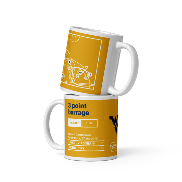 West Virginia Basketball Greatest Plays Mug: 3 point barrage (2010)