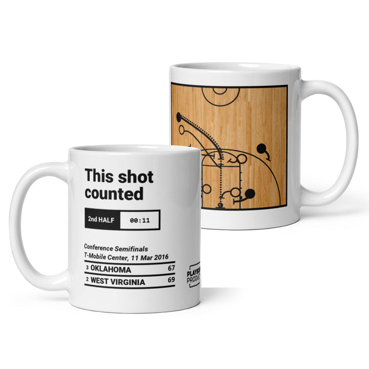 Greatest West Virginia Basketball Plays Mug: This shot counted (2016)