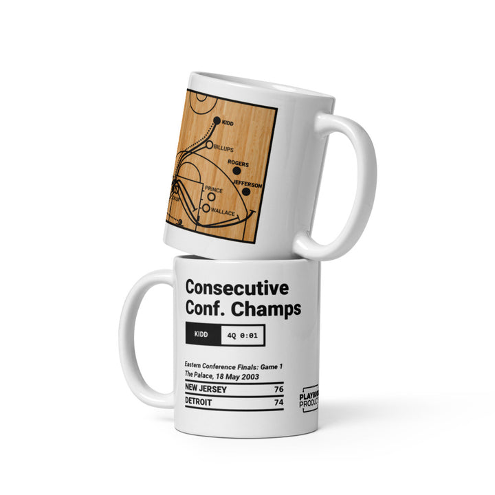 Brooklyn Nets Greatest Plays Mug: Consecutive Conf. Champs (2003)