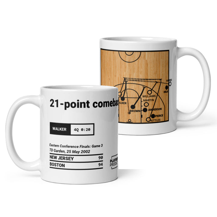 Boston Celtics Greatest Plays Mug: 21-point comeback (2002)