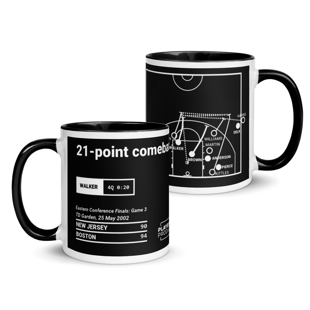 Boston Celtics Greatest Plays Mug: 21-point comeback (2002)