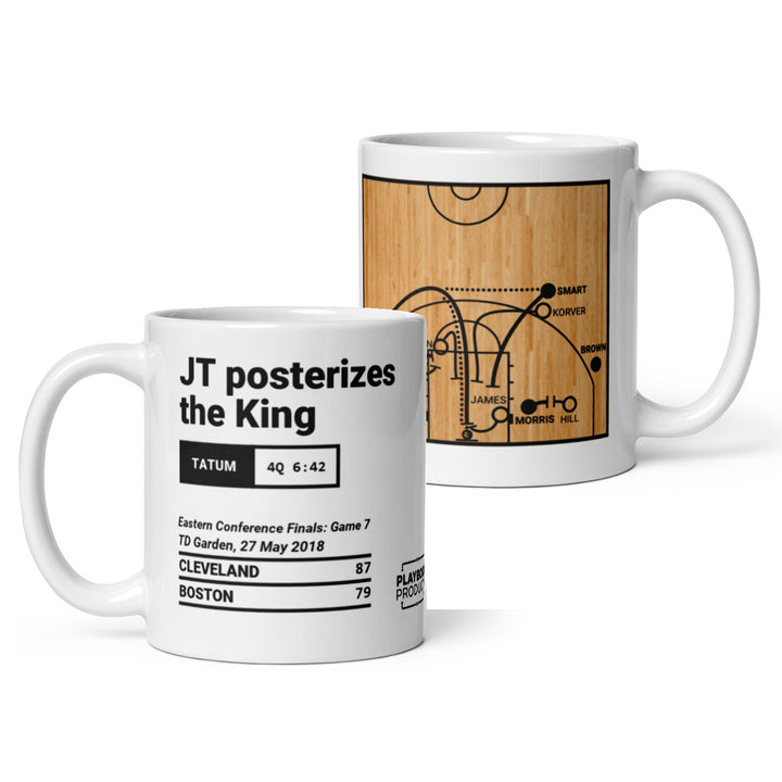 Boston Celtics Greatest Plays Mug: JT posterizes the King (2018)