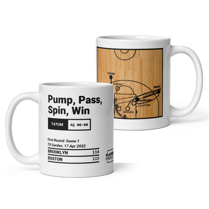 Boston Celtics Greatest Plays Mug: Pump, Pass, Spin, Win (2022)