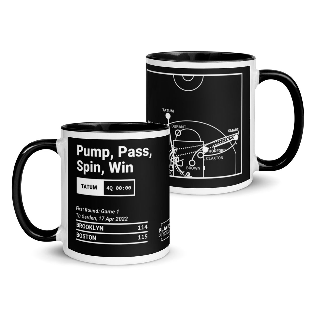 Boston Celtics Greatest Plays Mug: Pump, Pass, Spin, Win (2022)