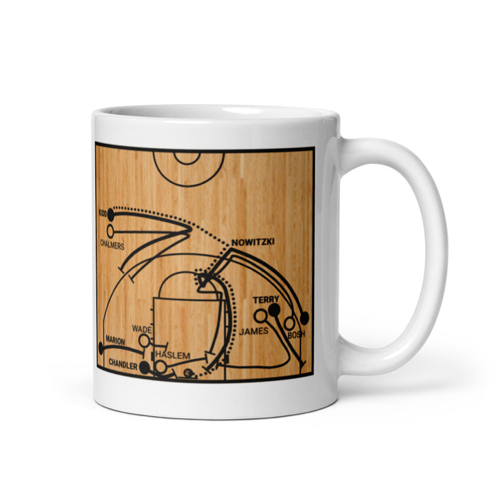 Dallas Mavericks Greatest Plays Mug: Nowitzki's injured layup (2011)