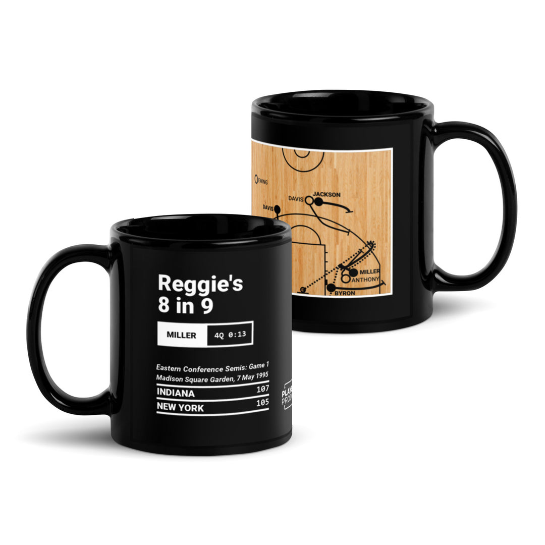 Indiana Pacers Greatest Plays Mug: Reggie's 8 in 9 (1995)