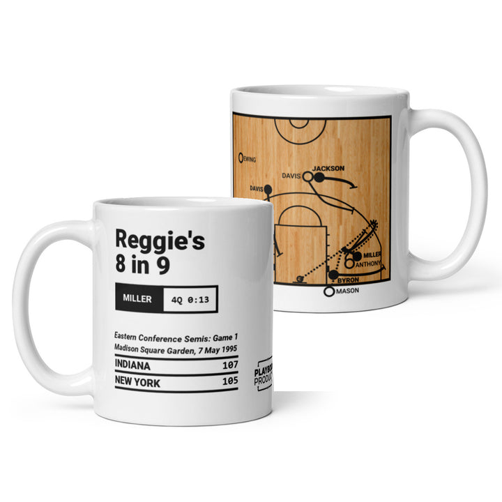 Indiana Pacers Greatest Plays Mug: Reggie's 8 in 9 (1995)