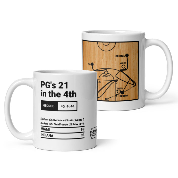 Indiana Pacers Greatest Plays Mug: PG's 21 in the 4th (2014)