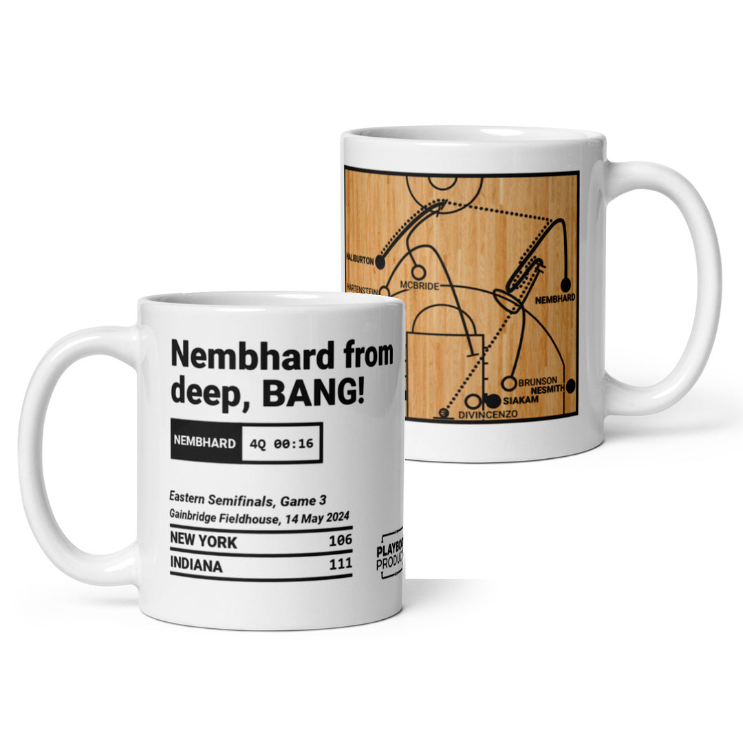 Indiana Pacers Greatest Plays Mug: Nembhard from deep, BANG! (2024)