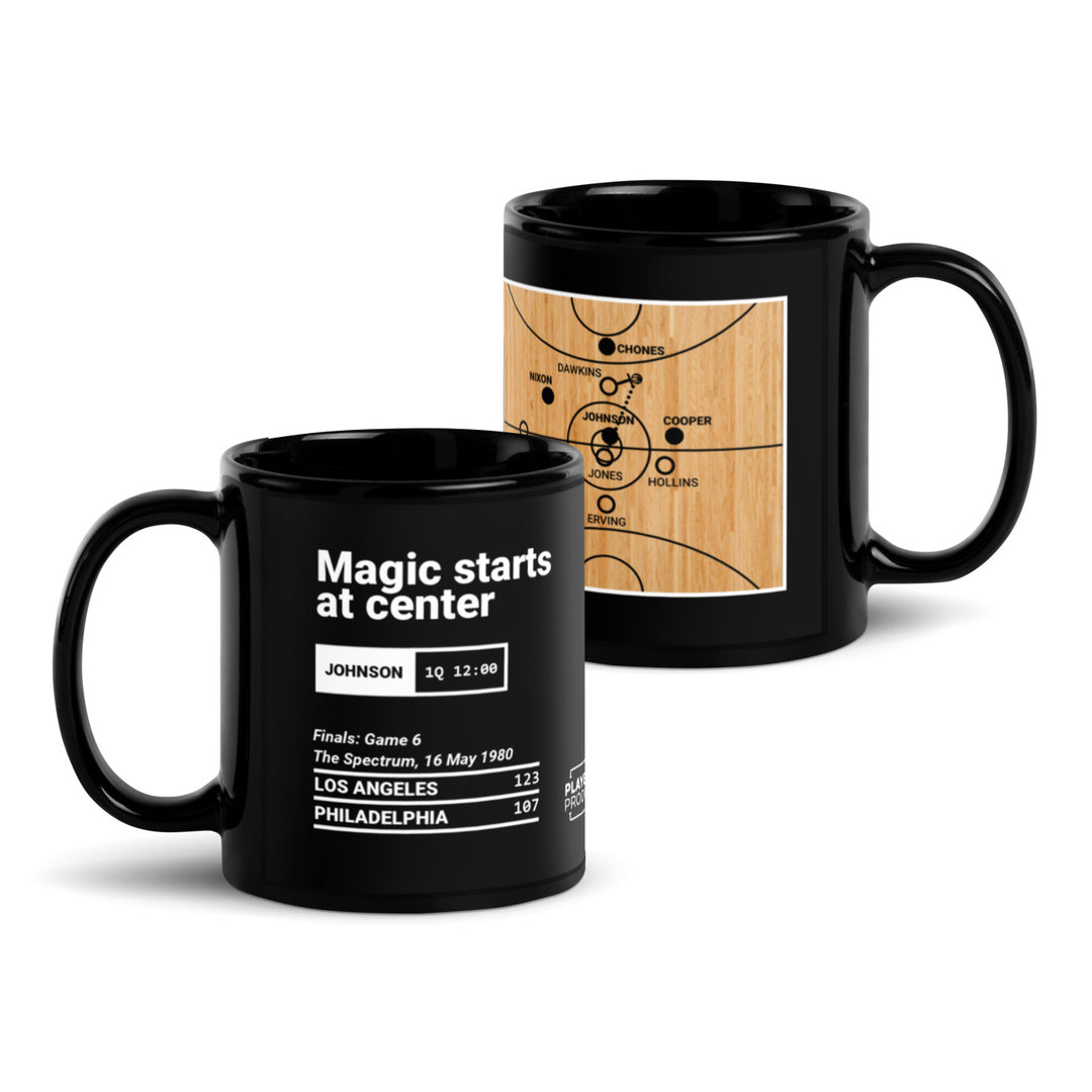 Los Angeles Lakers Greatest Plays Mug: Magic starts at center (1980)