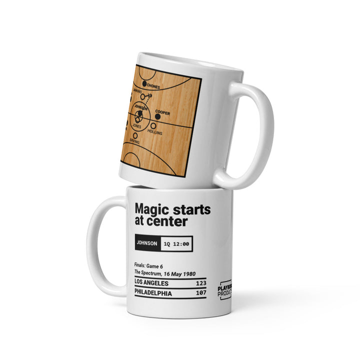 Los Angeles Lakers Greatest Plays Mug: Magic starts at center (1980)