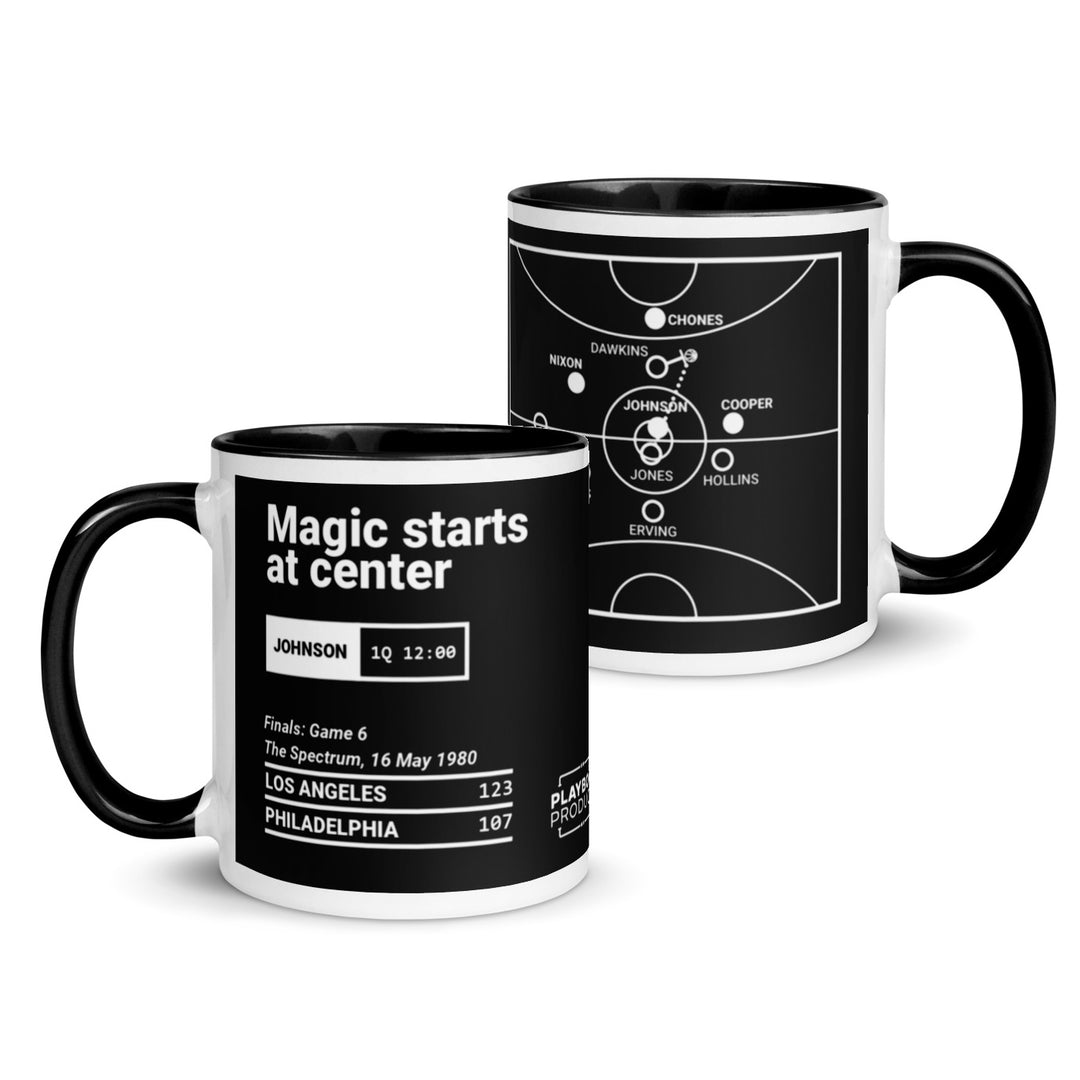 Los Angeles Lakers Greatest Plays Mug: Magic starts at center (1980)