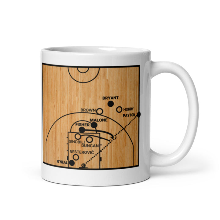 Los Angeles Lakers Greatest Plays Mug: 0.4s shot (2004)