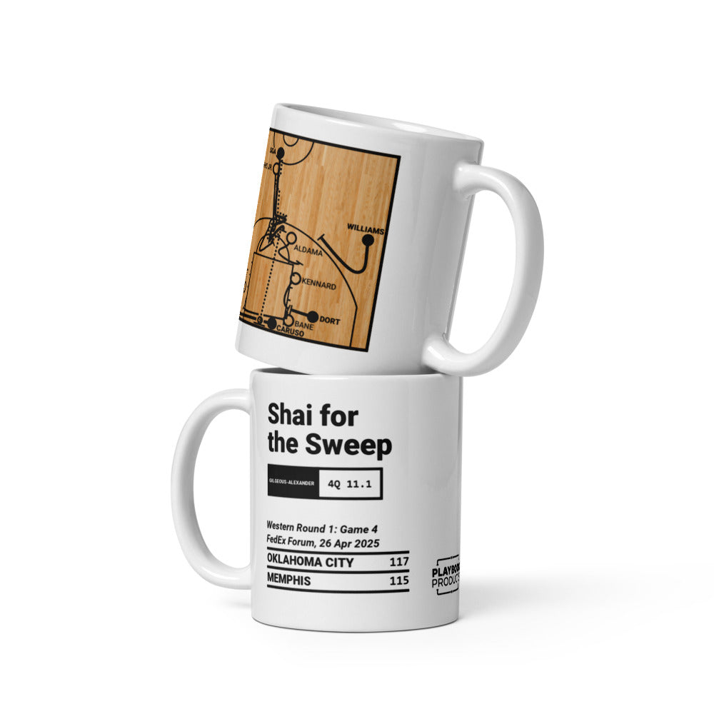 Oklahoma City Thunder Greatest Plays Mug: Shai for the Sweep (2025)