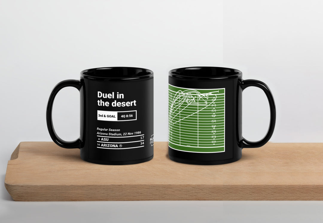 Arizona Football Greatest Plays Mug: Duel in the desert (1986)