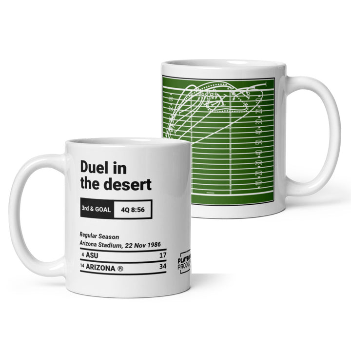 Arizona Football Greatest Plays Mug: Duel in the desert (1986)