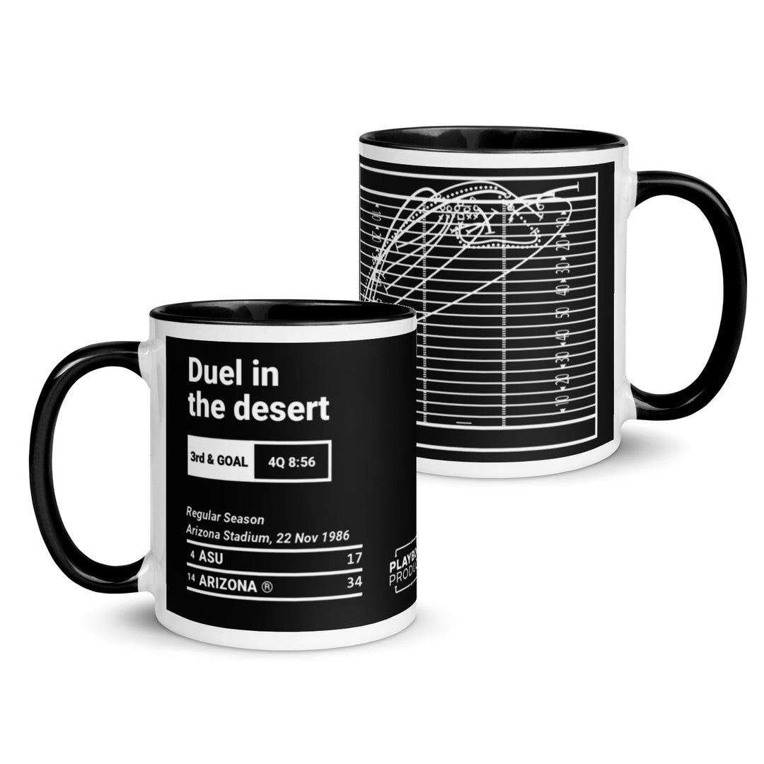 Arizona Football Greatest Plays Mug: Duel in the desert (1986)