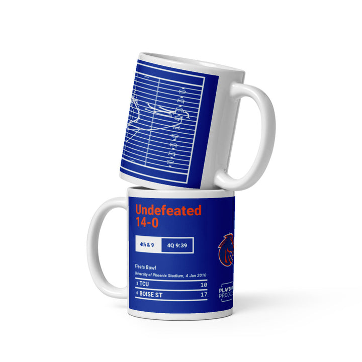 Boise State Football Greatest Plays Mug: Undefeated 14-0 (2010)