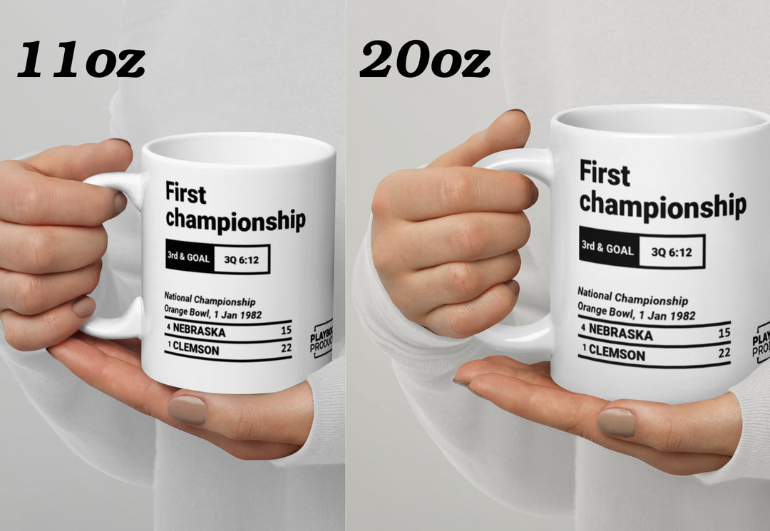 Greatest Clemson Football Plays Mug: First championship (1982)