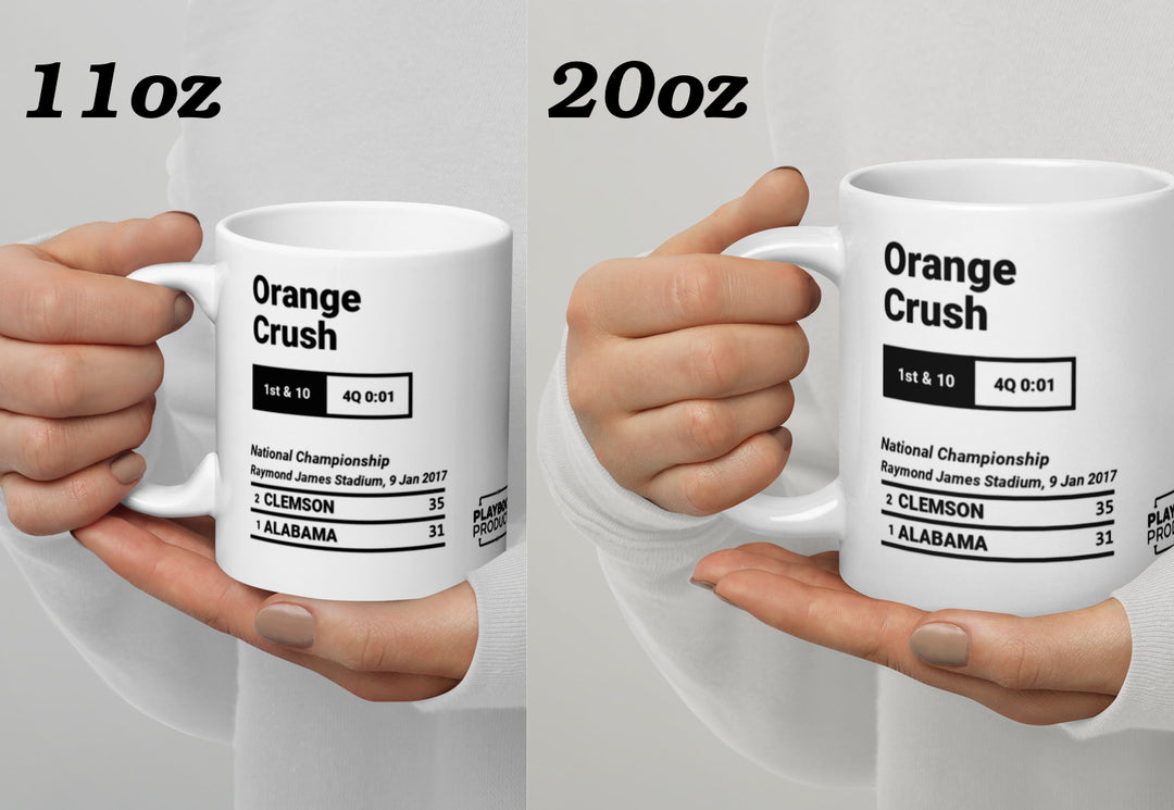 Greatest Clemson Football Plays Mug: Orange Crush (2017)