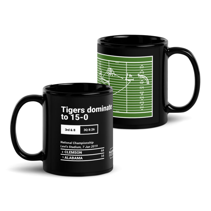 Greatest Clemson Football Plays Mug: Tigers dominate to 15-0 (2019)