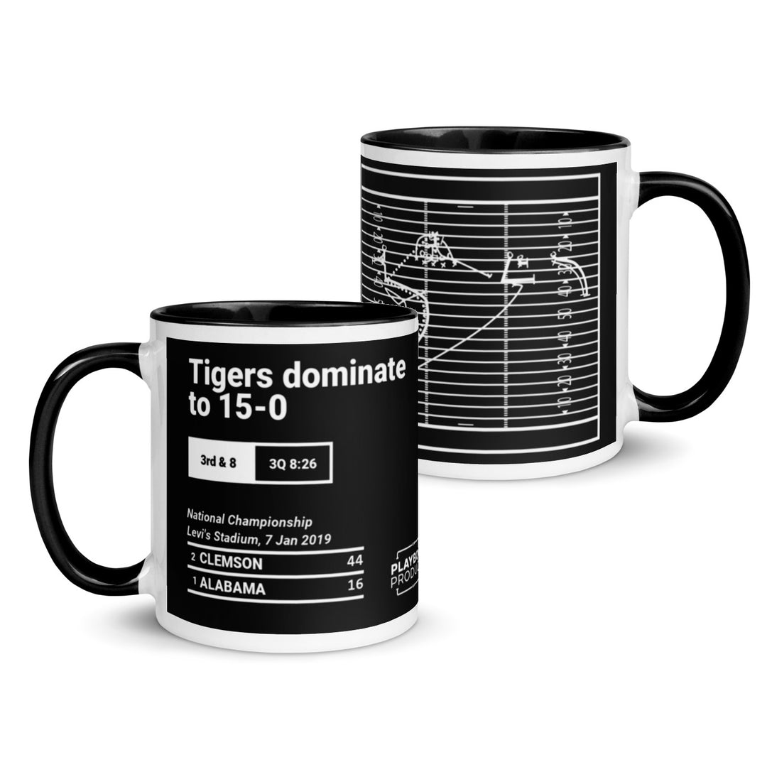 Clemson Football Greatest Plays Mug: Tigers dominate to 15-0 (2019)
