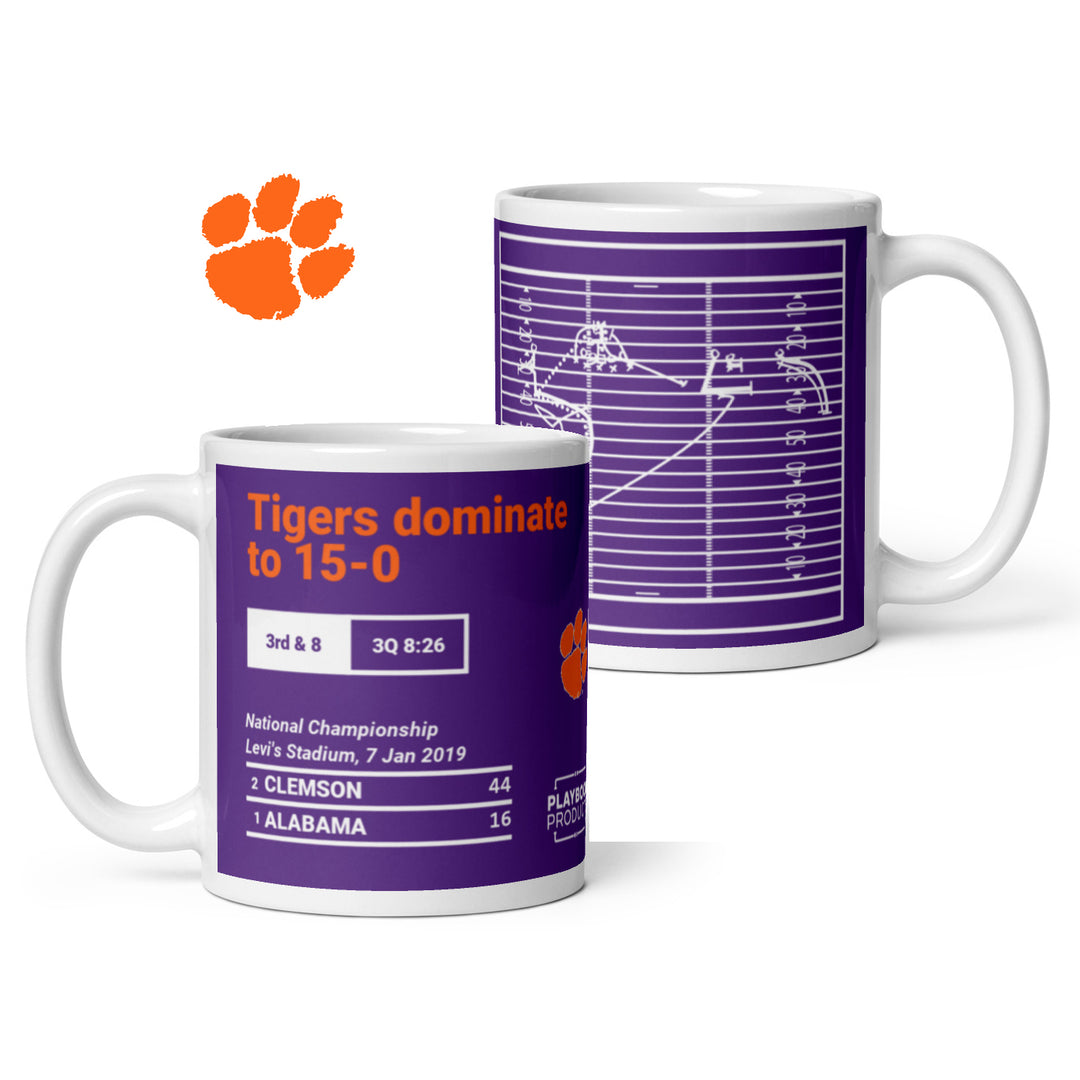 Clemson Football Greatest Plays Mug: Tigers dominate to 15-0 (2019)