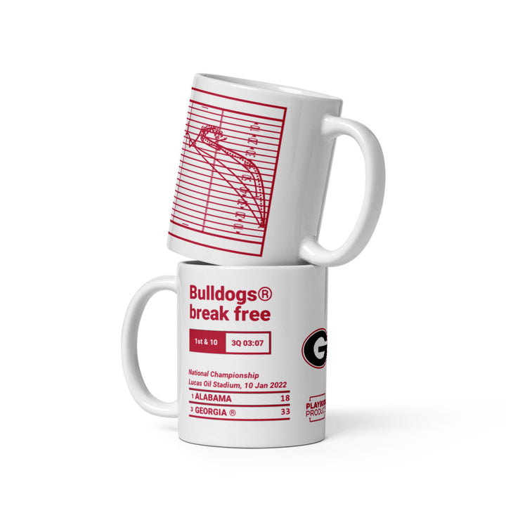 Georgia Football Greatest Plays Mug: Bulldogs® break free (2022)