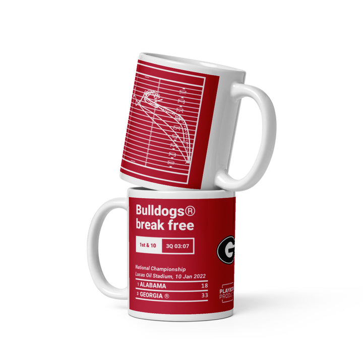 Georgia Football Greatest Plays Mug: Bulldogs® break free (2022)