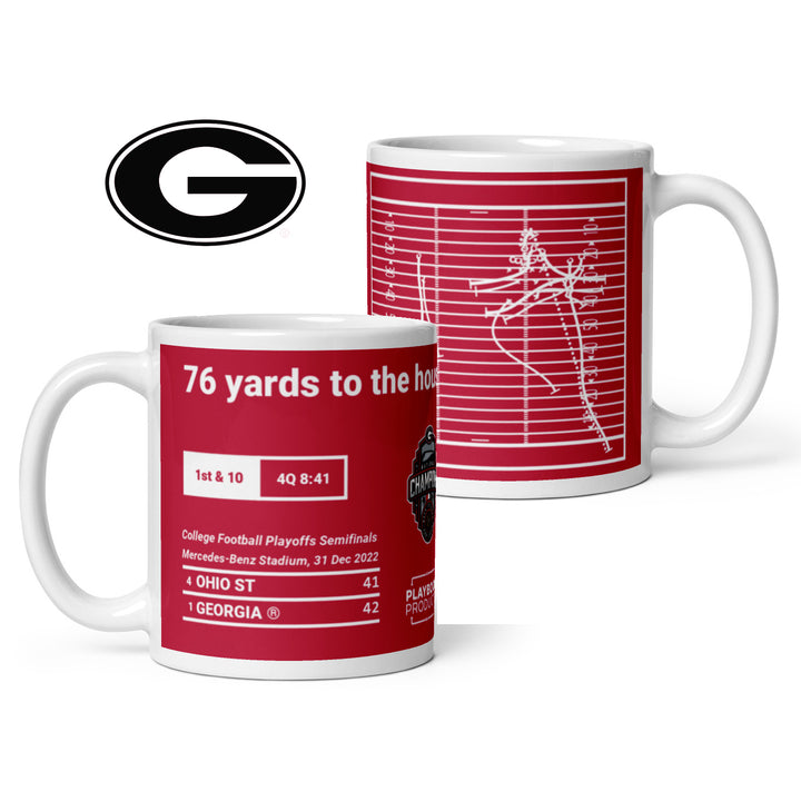 Georgia Football Greatest Plays Mug: 76 yards to the house (2022)