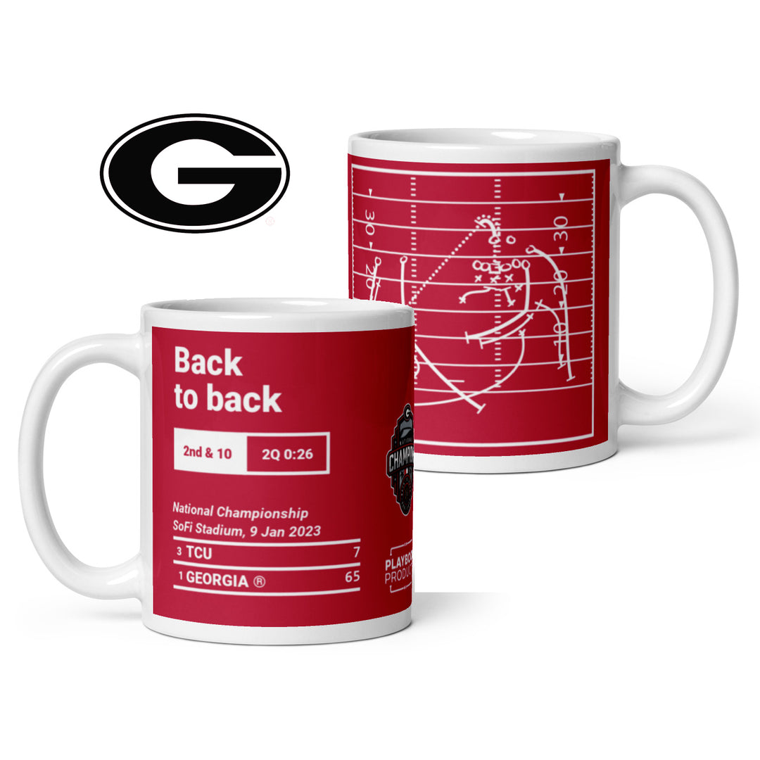 Georgia Football Greatest Plays Mug: Back to back (2023)