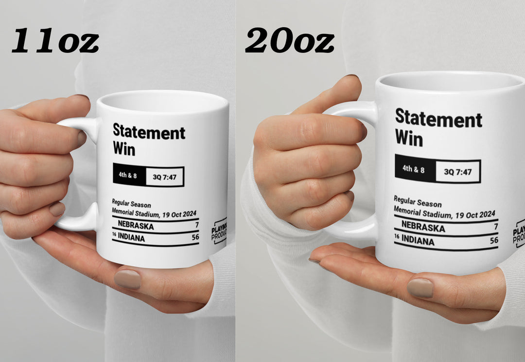 Indiana Football Greatest Plays Mug: Statement Win (2024)