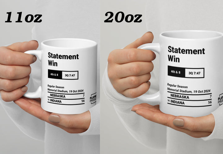 Indiana Football Greatest Plays Mug: Statement Win (2024)