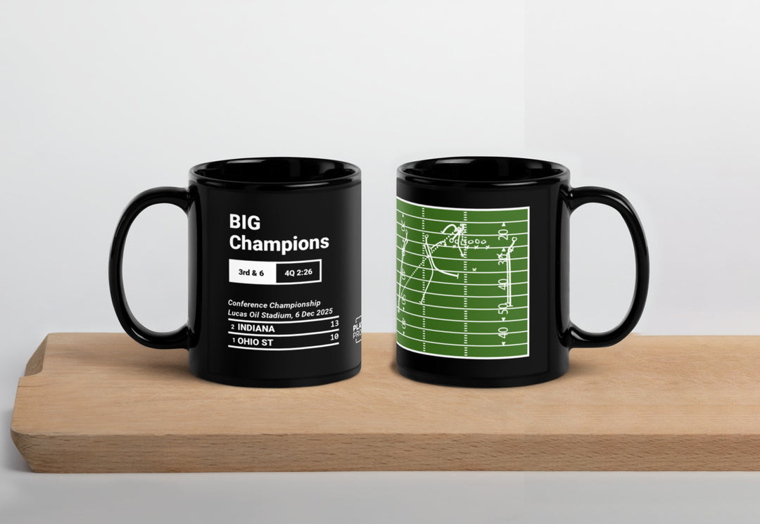 Indiana Football Greatest Plays Mug: BIG Champions (2025)