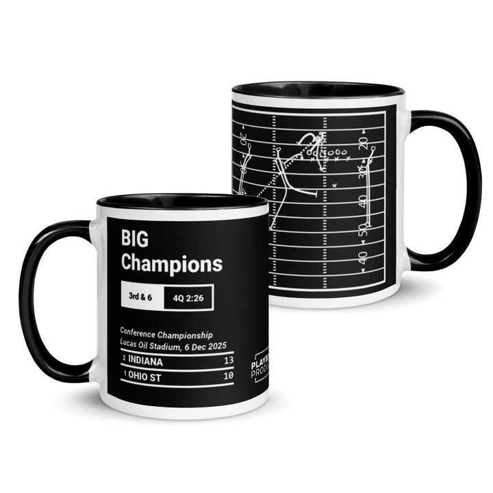 Indiana Football Greatest Plays Mug: BIG Champions (2025)