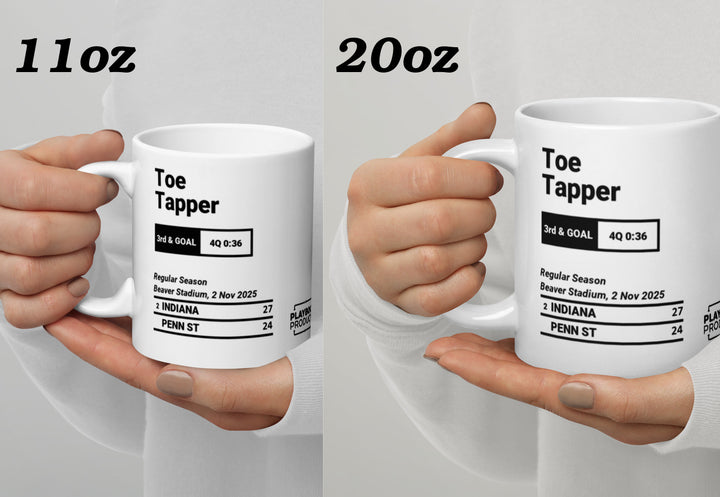 Indiana Football Greatest Plays Mug: Toe Tapper (2025)