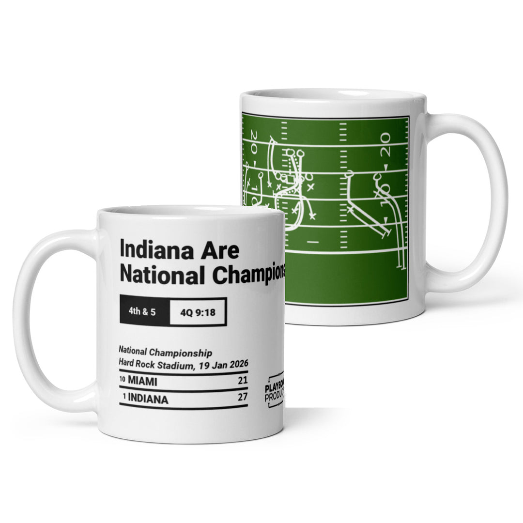 Indiana Football Greatest Plays Mug: Indiana Are National Champions! (2026)