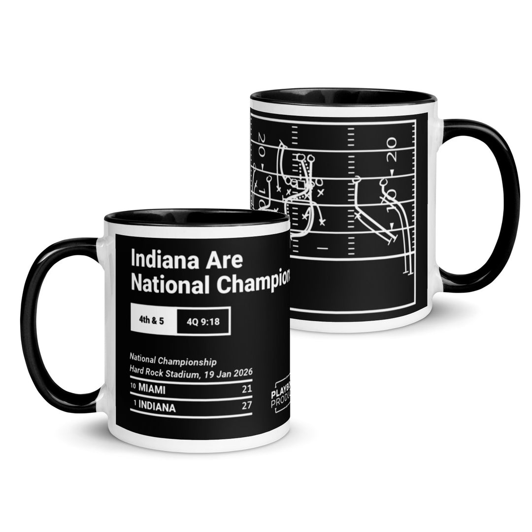 Indiana Football Greatest Plays Mug: Indiana Are National Champions! (2026)