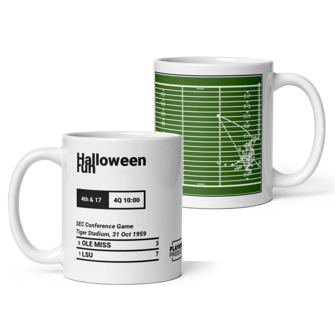 Greatest LSU Football Plays Mug: Halloween run (1959)
