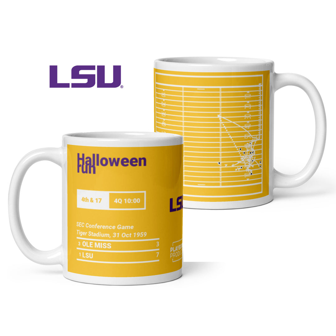 LSU Football Greatest Plays Mug: Halloween run (1959)