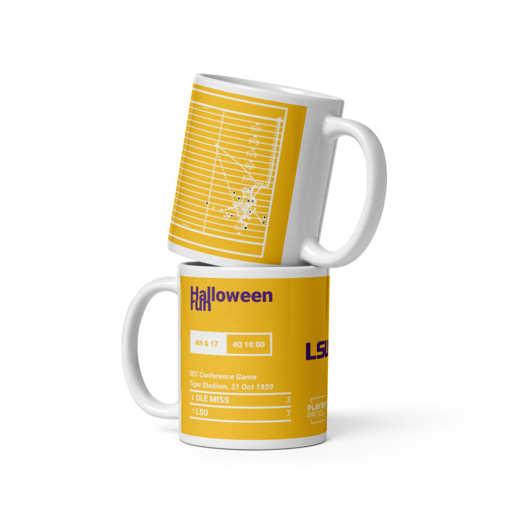 LSU Football Greatest Plays Mug: Halloween run (1959)