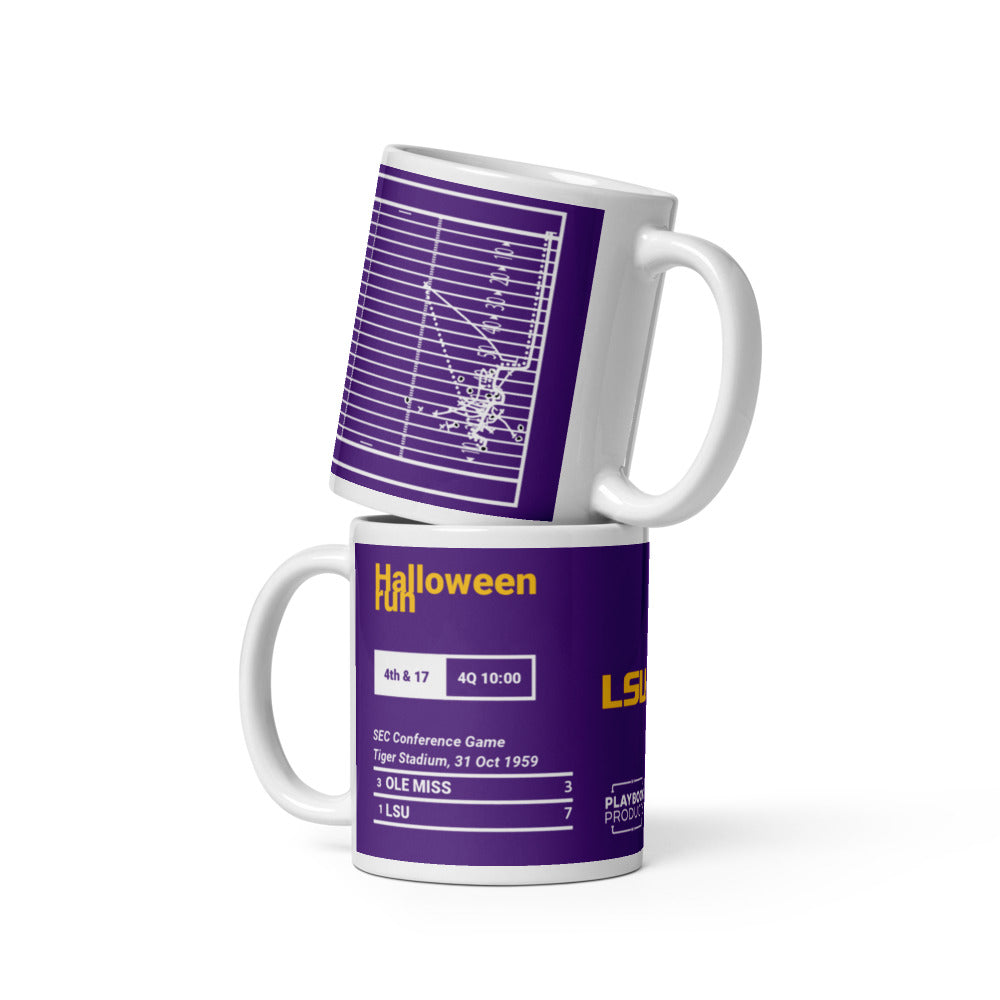 LSU Football Greatest Plays Mug: Halloween run (1959)