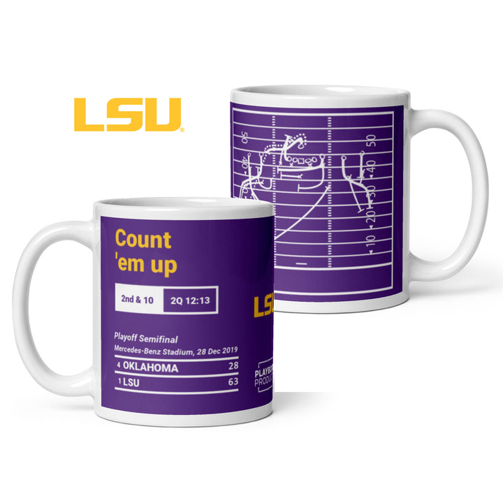 LSU Football Greatest Plays Mug: Count 'em up (2019)