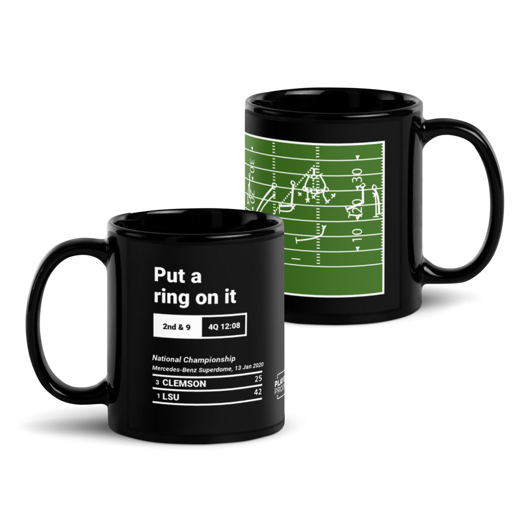Greatest LSU Football Plays Mug: Put a ring on it (2020)