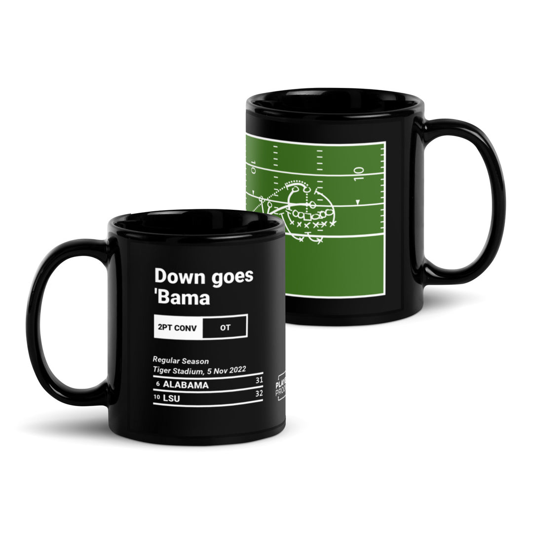 Greatest LSU Football Plays Mug: Down goes 'Bama (2022)