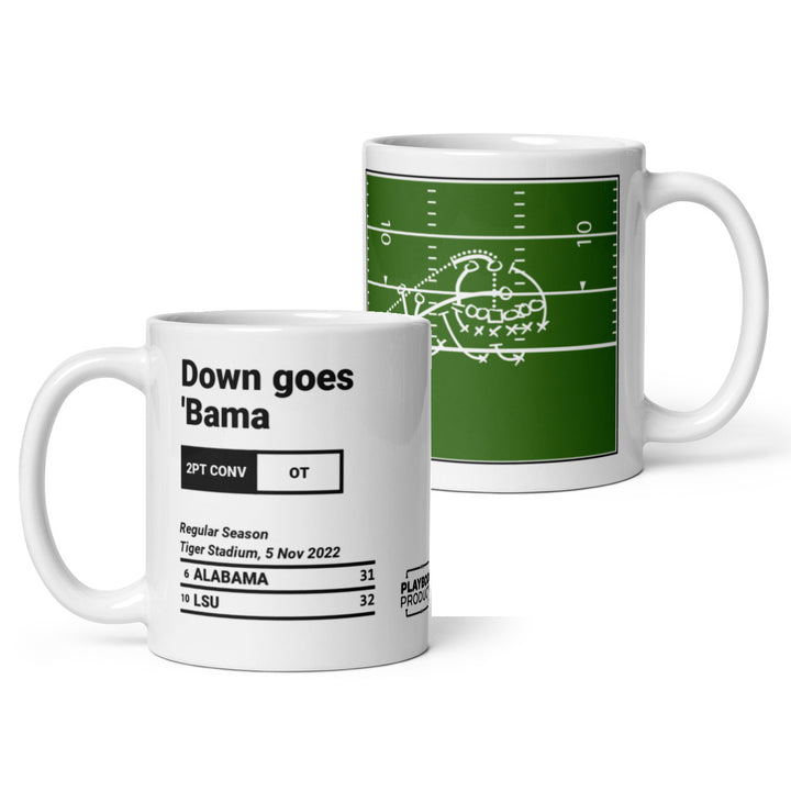 Greatest LSU Football Plays Mug: Down goes 'Bama (2022)
