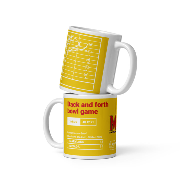 Maryland Football Greatest Plays Mug: Back and forth bowl game (2008)