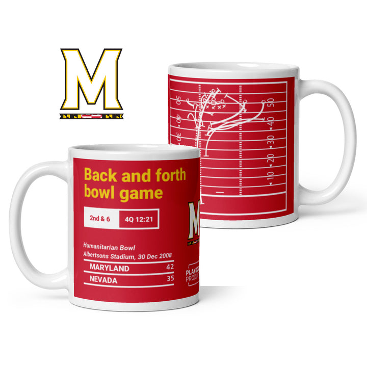 Maryland Football Greatest Plays Mug: Back and forth bowl game (2008)